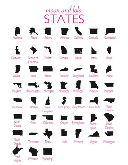 Moon And Lola - Moon And Lola State Earrings (580x580)