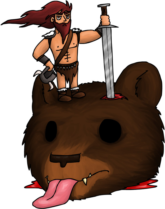 The Badass Midget Barbarian By Theghoulavenue - Cartoon (894x894)