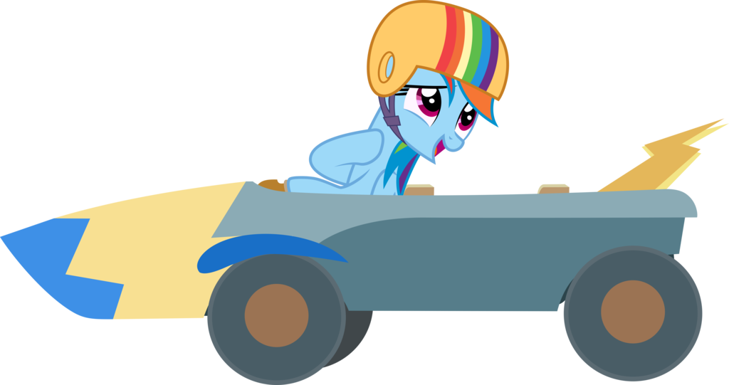 Pin Go Kart Clip Art - Rainbow Dash (1024x541)