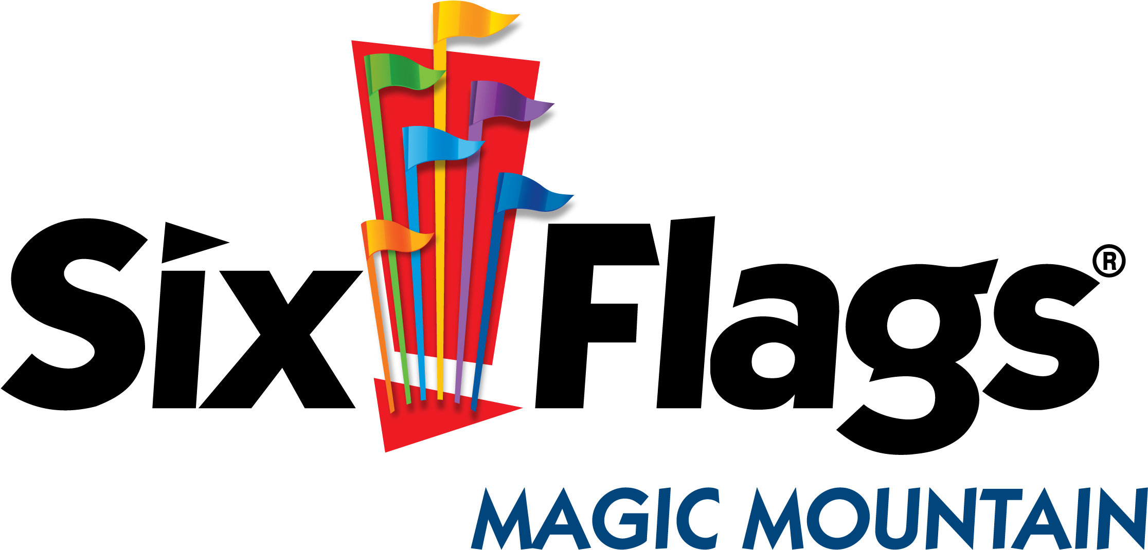Magic Mountain Single Day - Six Flags Over Georgia Logo (2246x1083)