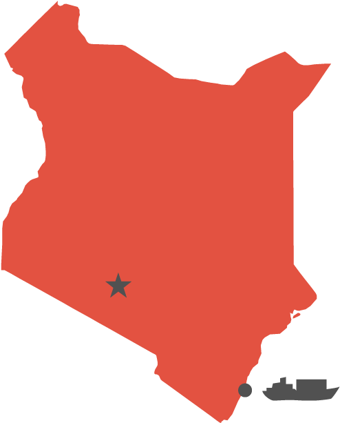 Population - Kenya Map Vector (728x728)