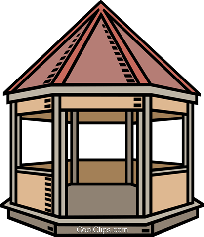 Gazebo Clipart Pavilion - Gazebo Clipart Transparent (413x480)