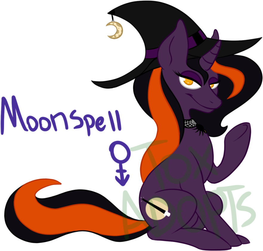 Witch Pony [sold] By Toxal - Cartoon (941x849)