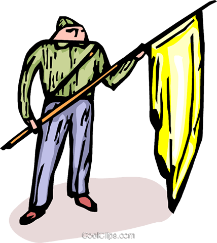 German Man Holding A Flag Royalty Free Vector Clip - German Man Holding A Flag Royalty Free Vector Clip (428x480)