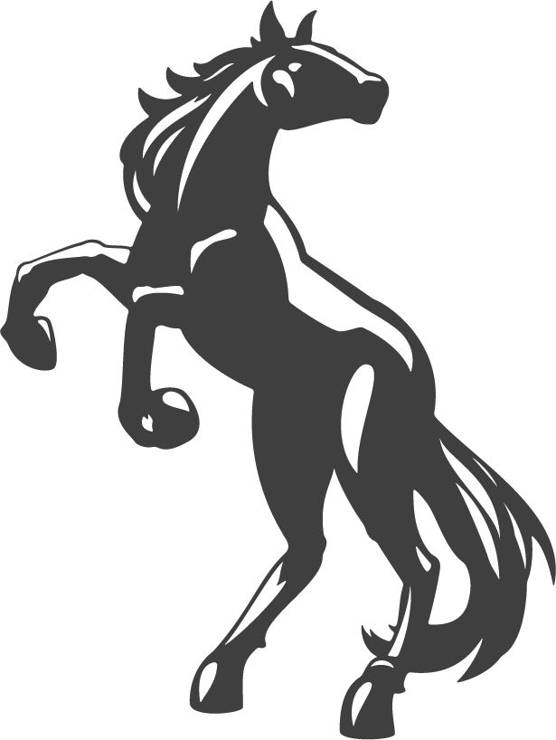 Howling Dark Horse Vector Material - Logo Horse Png (615x818)