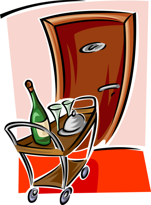 Vector Illustration Of Hospitality Industry Hotel Door - Vector Illustration Of Hospitality Industry Hotel Door (516x700)