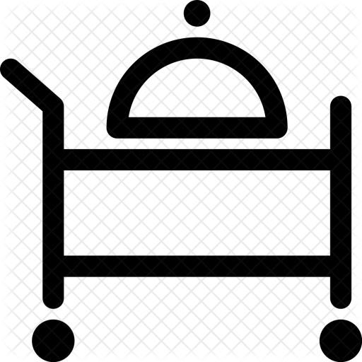 Room, Service, Food, Tray, Dinner, Hotel, Trolley Icon - Hotel (512x512)