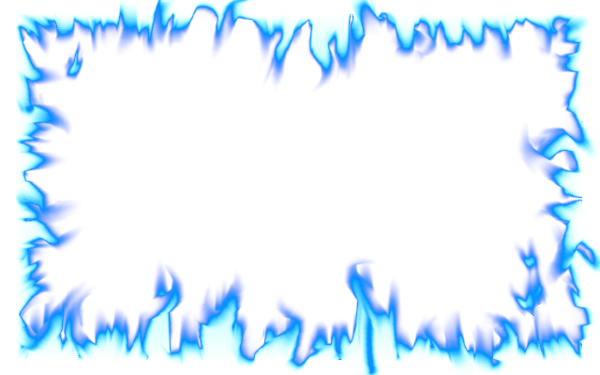 Flame Border Png Download - Blue Fire Border Png (600x375)