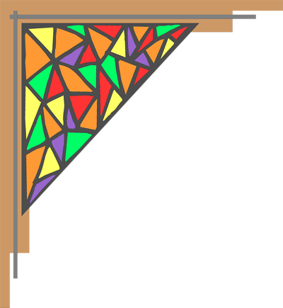 Stained Glass Clipart Cornerpng Clipart - Stained Glass Clipart Free (400x435)