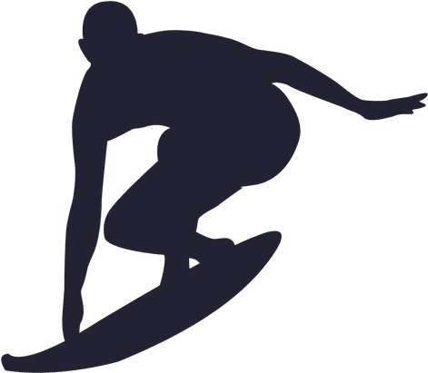 Big Wave Surfing Surfboard Silhouette Clip Art - Surfing Silhouette Png (512x512)