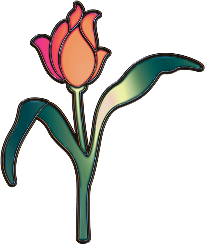 Stained Glass Flowers - Stained Glass (837x955)