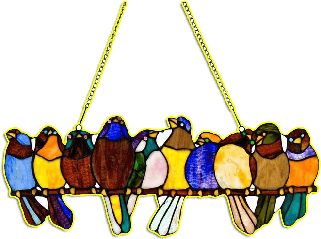 Rana Glass Work - River Of Goods Birds On A Wire Tiffany Style Stained (700x700)