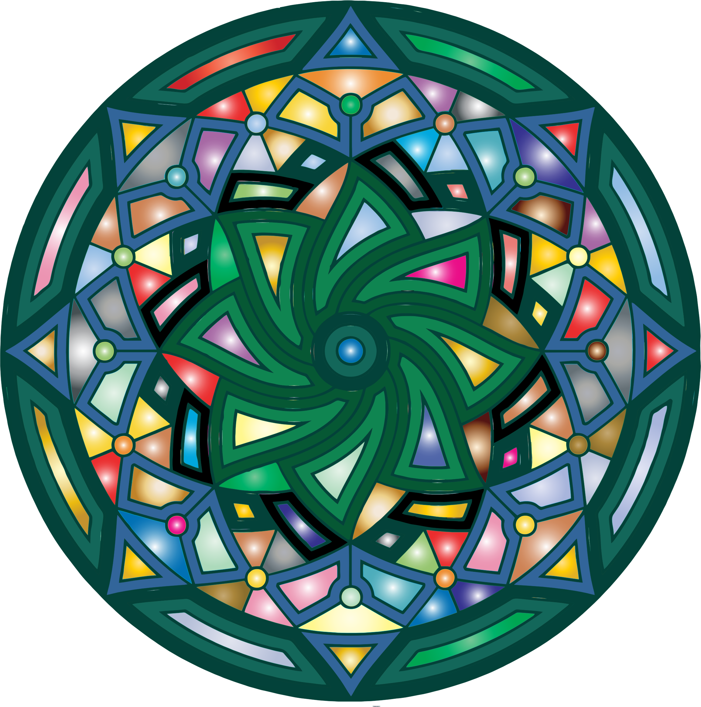 Mandala Design Prismatic - Portable Network Graphics (2308x2328)