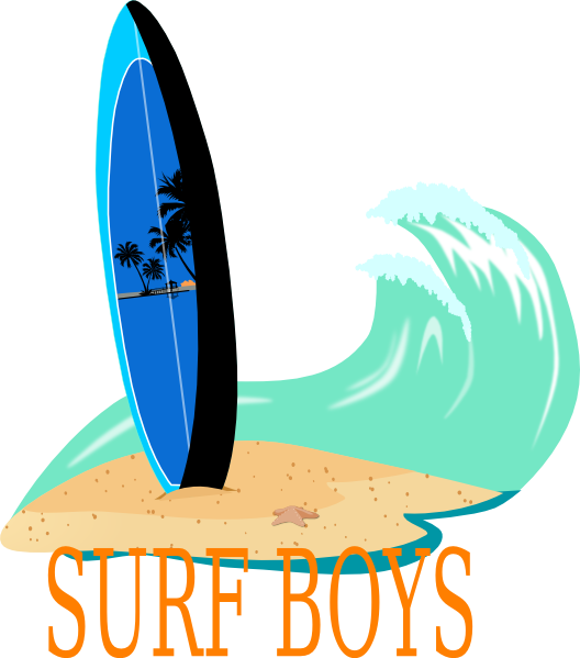Surfboard Clip Art At Clker - Clip Art (528x599)