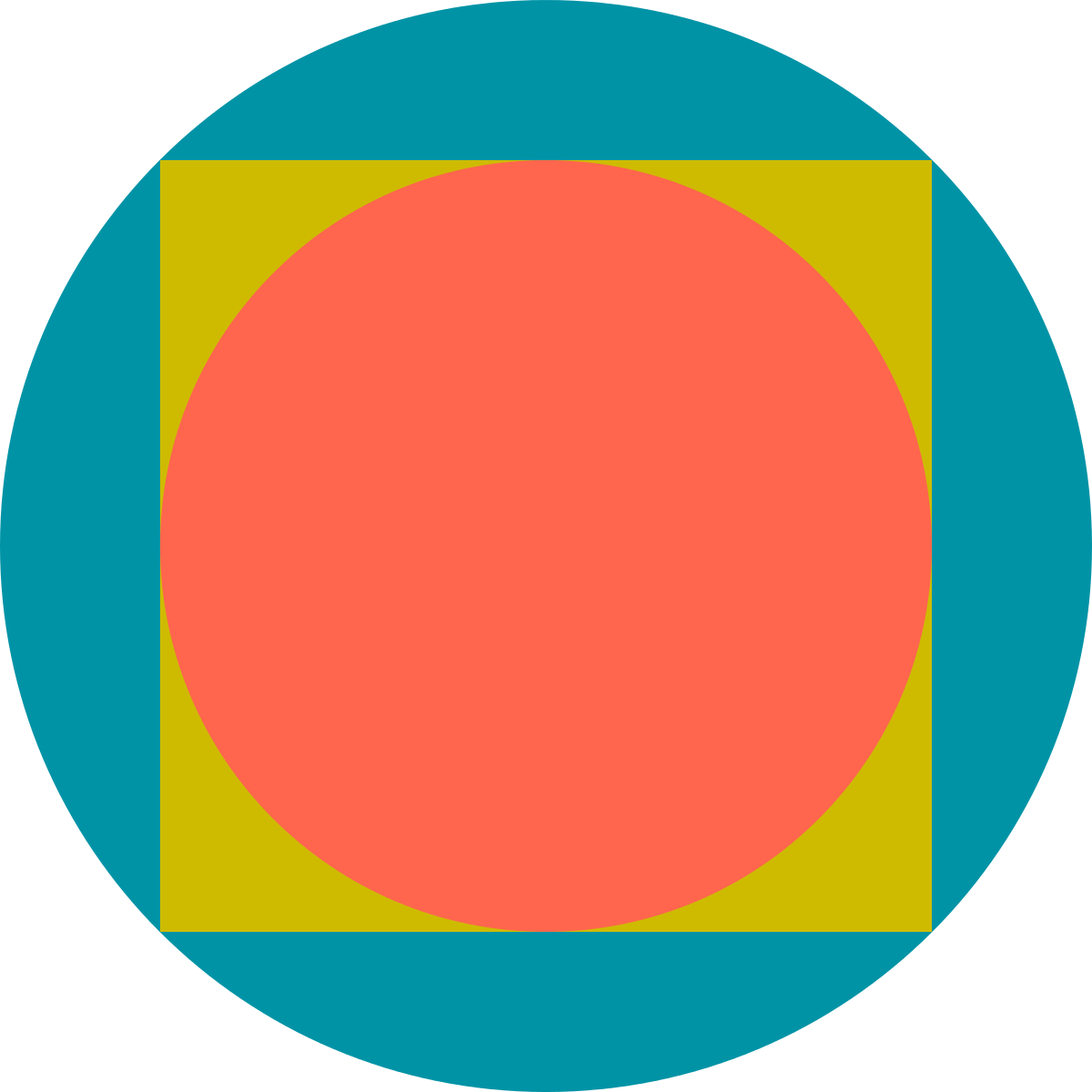 A Square Is Inscribed In A Circle And A Circle Is Inscribed - Circle (1200x1200)