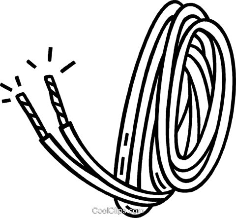 Pin By Clipartx - Wire Clipart Black And White (480x442)
