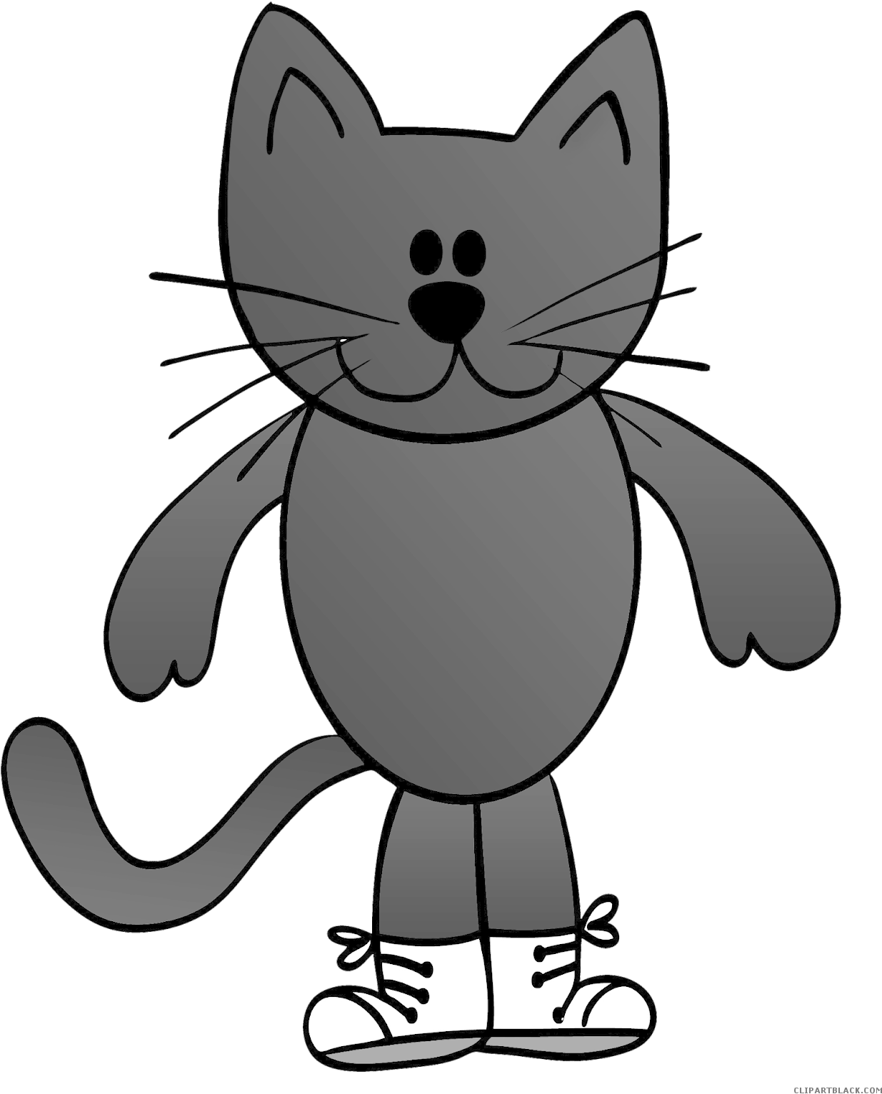 Pete The Cat Animal Free Black White Clipart Images - Clip Art (1320x1600)
