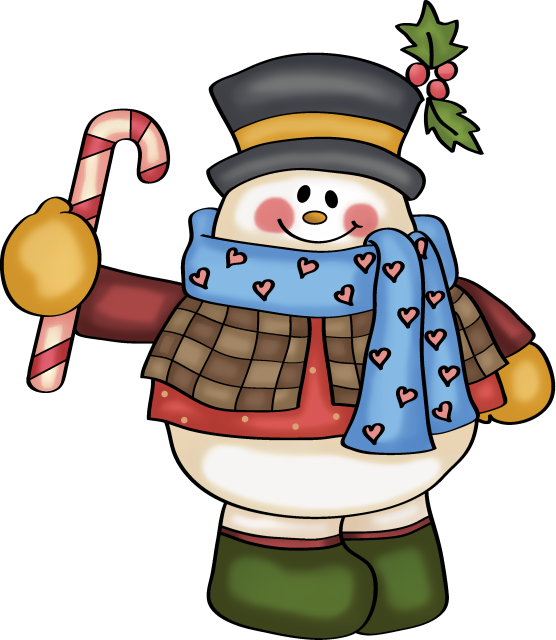 Winter Treats Snowman - Cartoon (556x640)