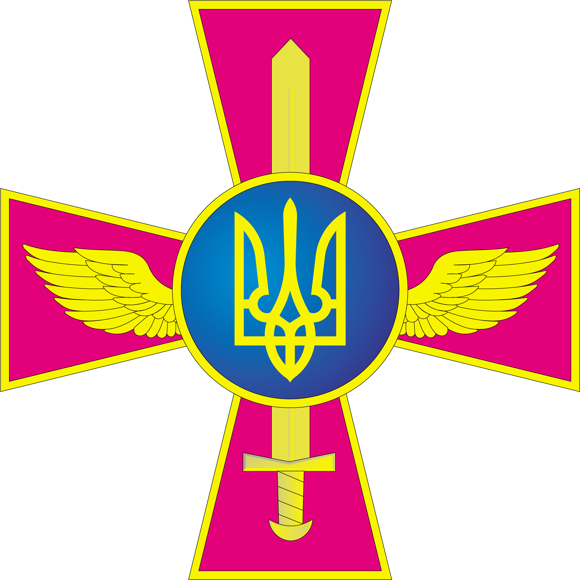 Воздушные Силы Украины - Ukrainian Air Force Logo (2000x2007)