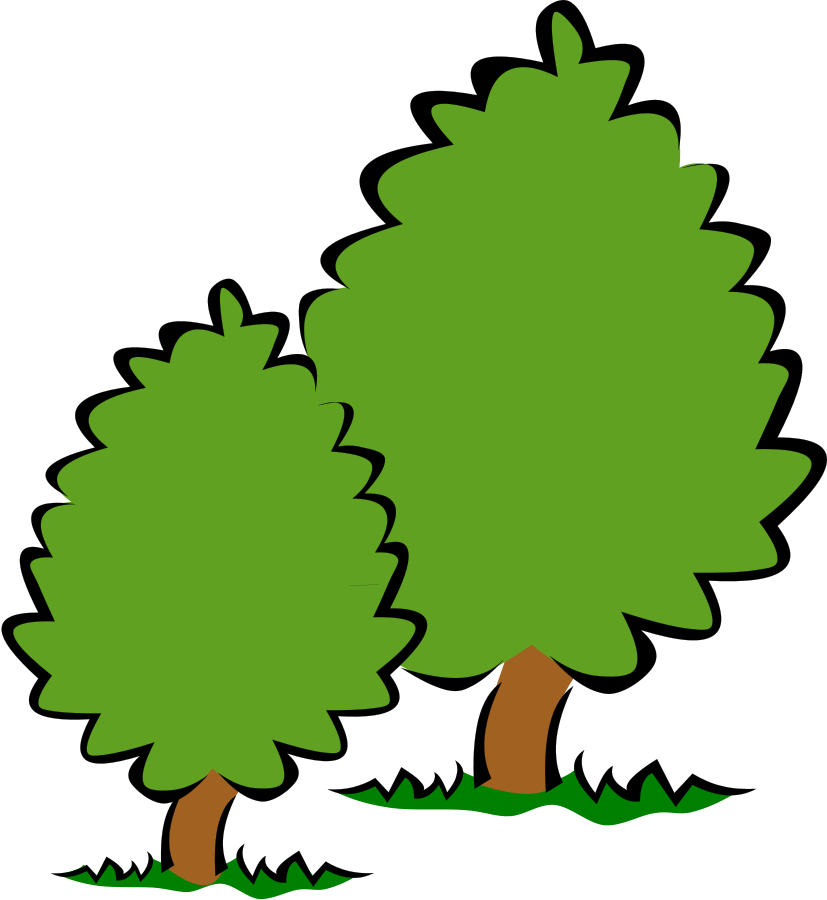 Clipart Of Ukraine, Shorter And 2 Tree - Bushes Clipart (827x900)