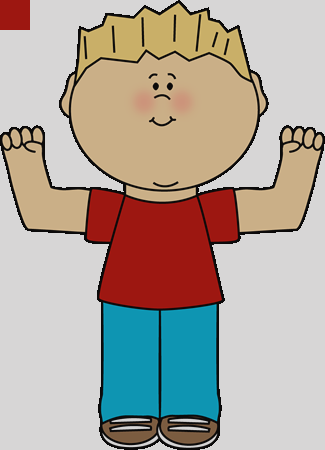 Boy Flexing Clip Art Boy Blond Hair Clipart - Kid Clipart (325x450)