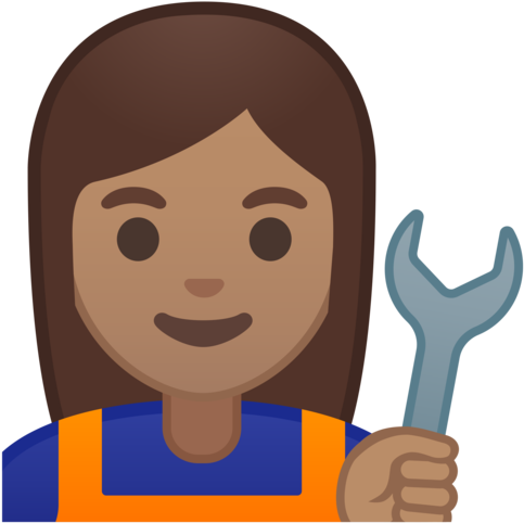 Emojipedia Human Skin Color Laborer - Mechanic Icon (512x512)