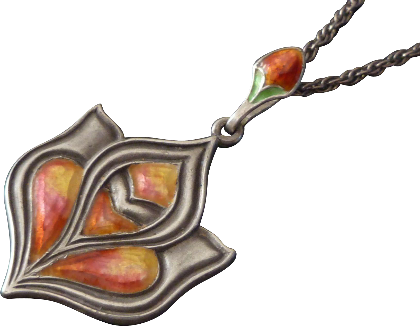 Antique Queensway Sterling Enamel Arts & Crafts Necklace - Antique Queensway Sterling Enamel Arts & Crafts (1632x1632)