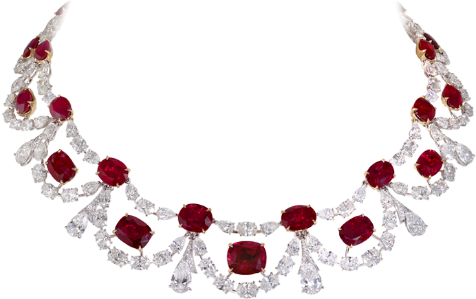 Ruby And Diamond Necklace - Jewellery (700x700)