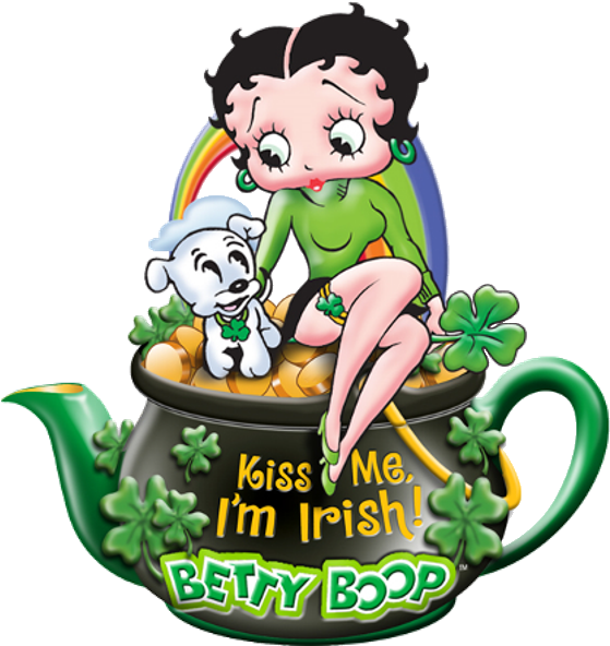 Betty Boop Saint Patrick's Day With Pudgy - Betty Boop St Patricks Day (600x600)