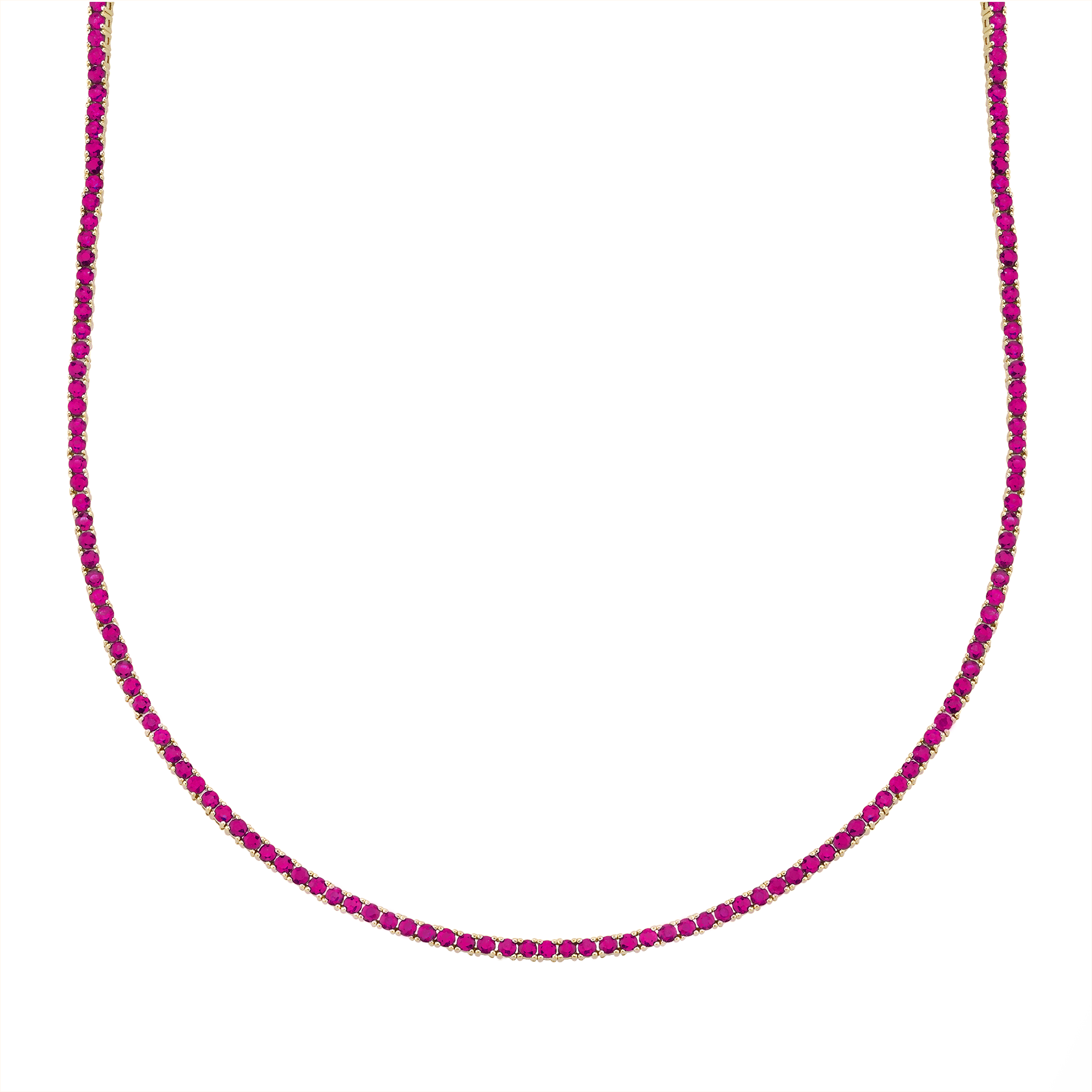 Perfect Ruby Collar Tennis Necklace - Necklace (1800x1800)