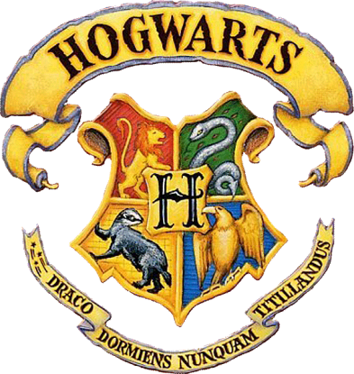 Draco Dormiens Numquam Titillandus - Hogwarts School Of Witchcraft And Wizardry Logo (393x415)