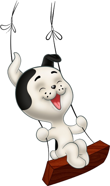 Dog On Swing Clipart (600x600)