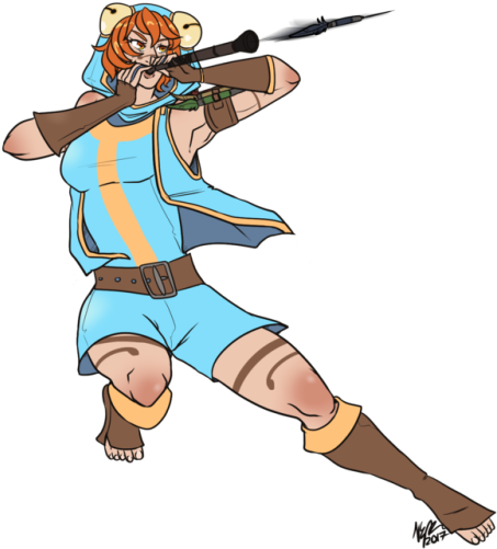 Commission For @healerdoc Of Her Oc Sapha - Airsoft Gun (500x505)