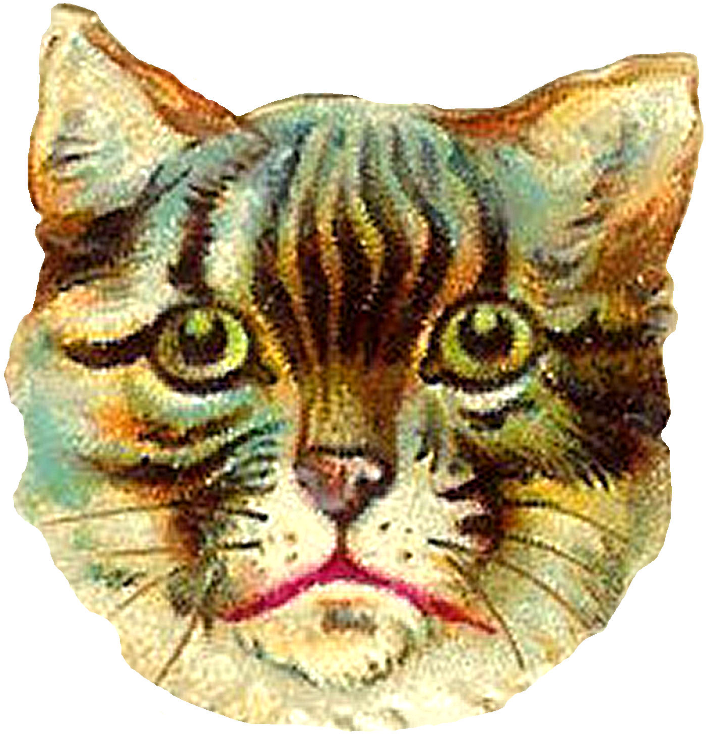 Free Vector Art Clip Art Amp Graphics Illustac,1950s - Animal Head Vintage Png (1477x1523)