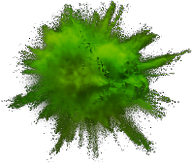Green Explosion Powder - Color Dust Explosion Png (792x676)