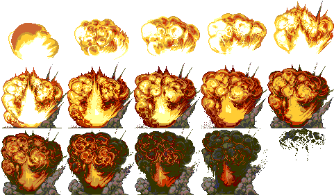 Drawn Explosions Sprite - Explosion Sprite Metal Slug (480x288)