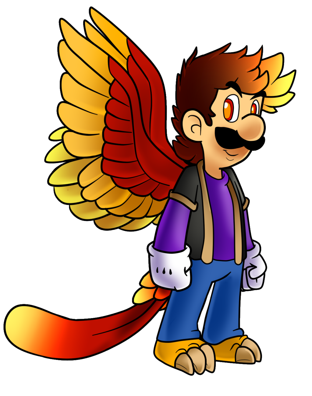 Mario Style Blood Fire By Baconbloodfire Mario Style - Mario And Luigi The Cosmic Fire (1024x1301)