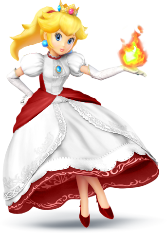Fire Peach And Fire Mario (343x479)