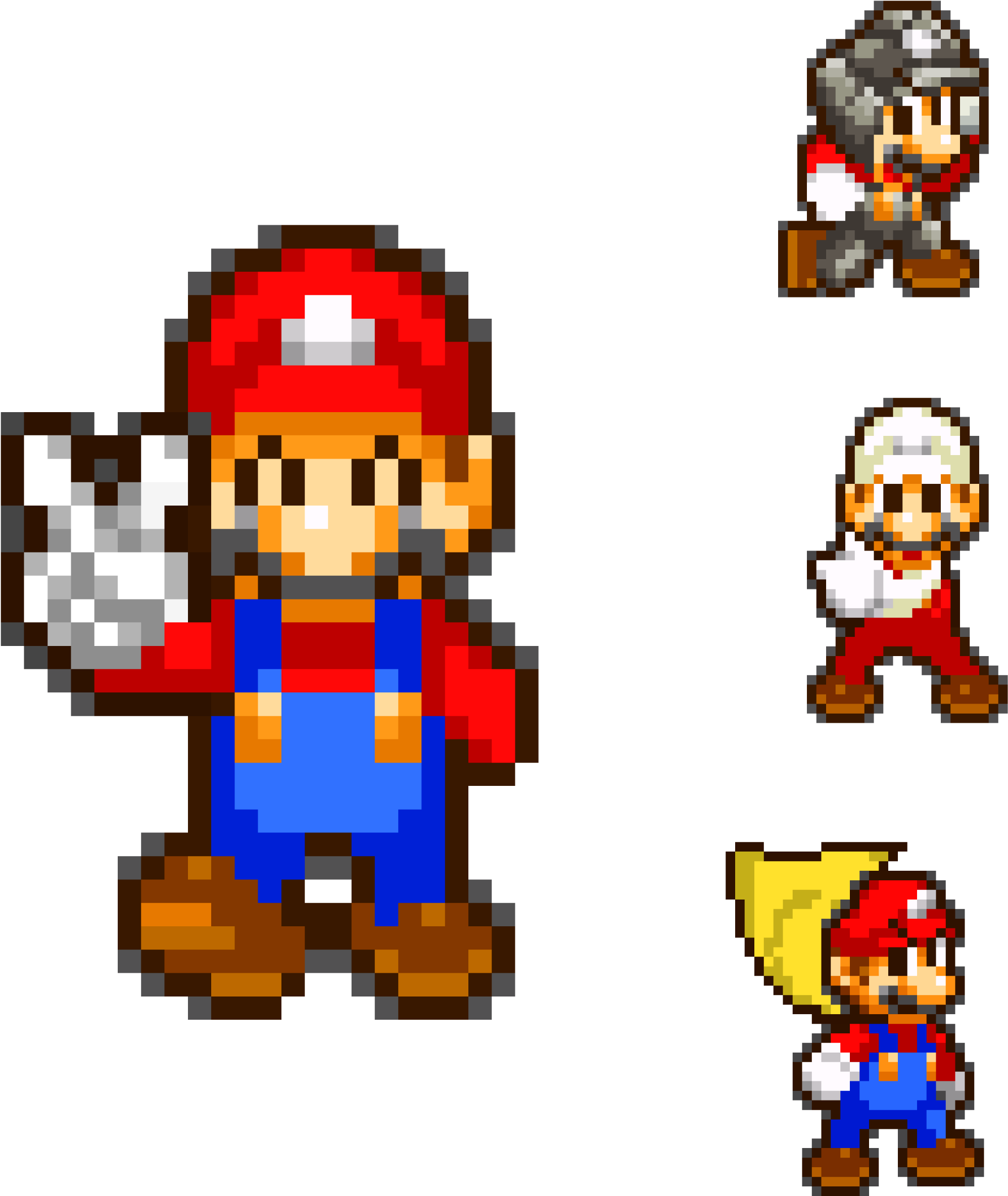 Mario And His Powerup Forms By Asylusgoji91 - Mario Series (2500x2500)
