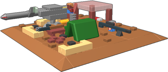 Has Working Cannon,war Sounds Explosions,a Sniper,and - Play (768x768)