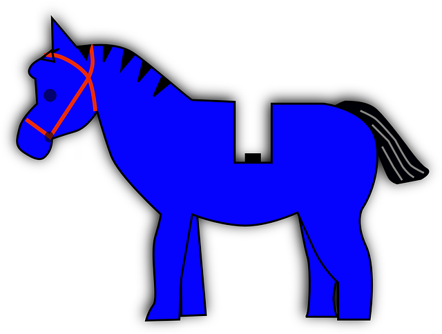 Lego Blue, Kids, Horse, Toy, Animal, Lego - Mane (640x484)