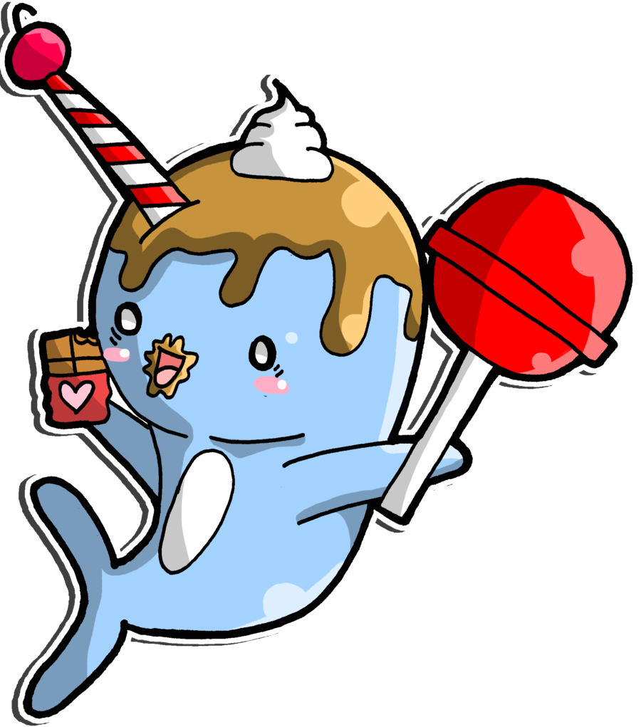 Crazy Narwhal By Crystal Moore On Deviantart - Narwhal Eating Cartoon (900x1021)
