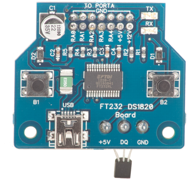 Кит K1022 Ft 232 Ds 1820 Board - Electronic Component (640x605)