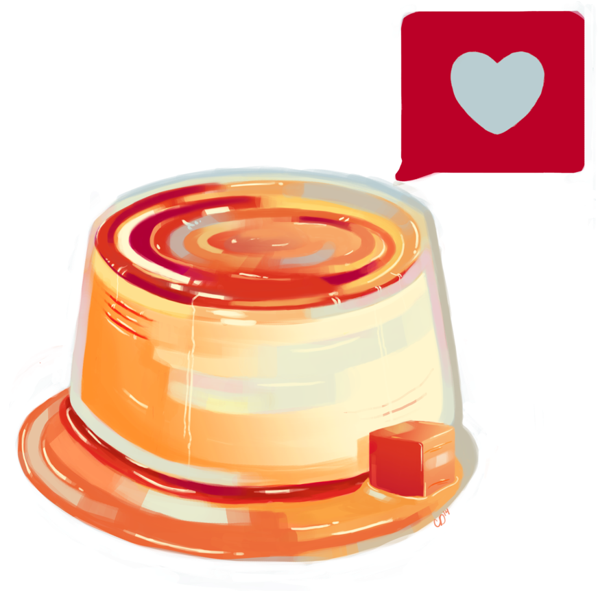Caramel Heart Flan Png By Magicalmoments16 - Crème Caramel (901x886)
