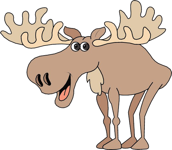 Moose Deer Drawing Clip Art - Moose Cartoon Png (550x481)