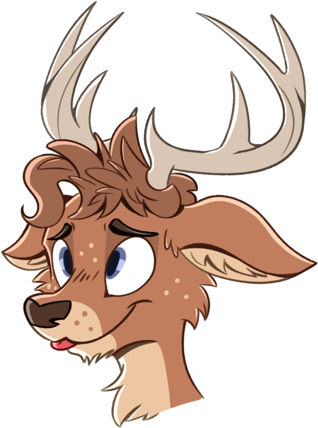 He Blep By Piemationsart - Furry Deer (861x928)