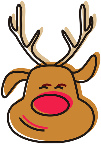 Reindeer Head Cartoon Icon 21 Transparent Png - Cartoon (512x512)