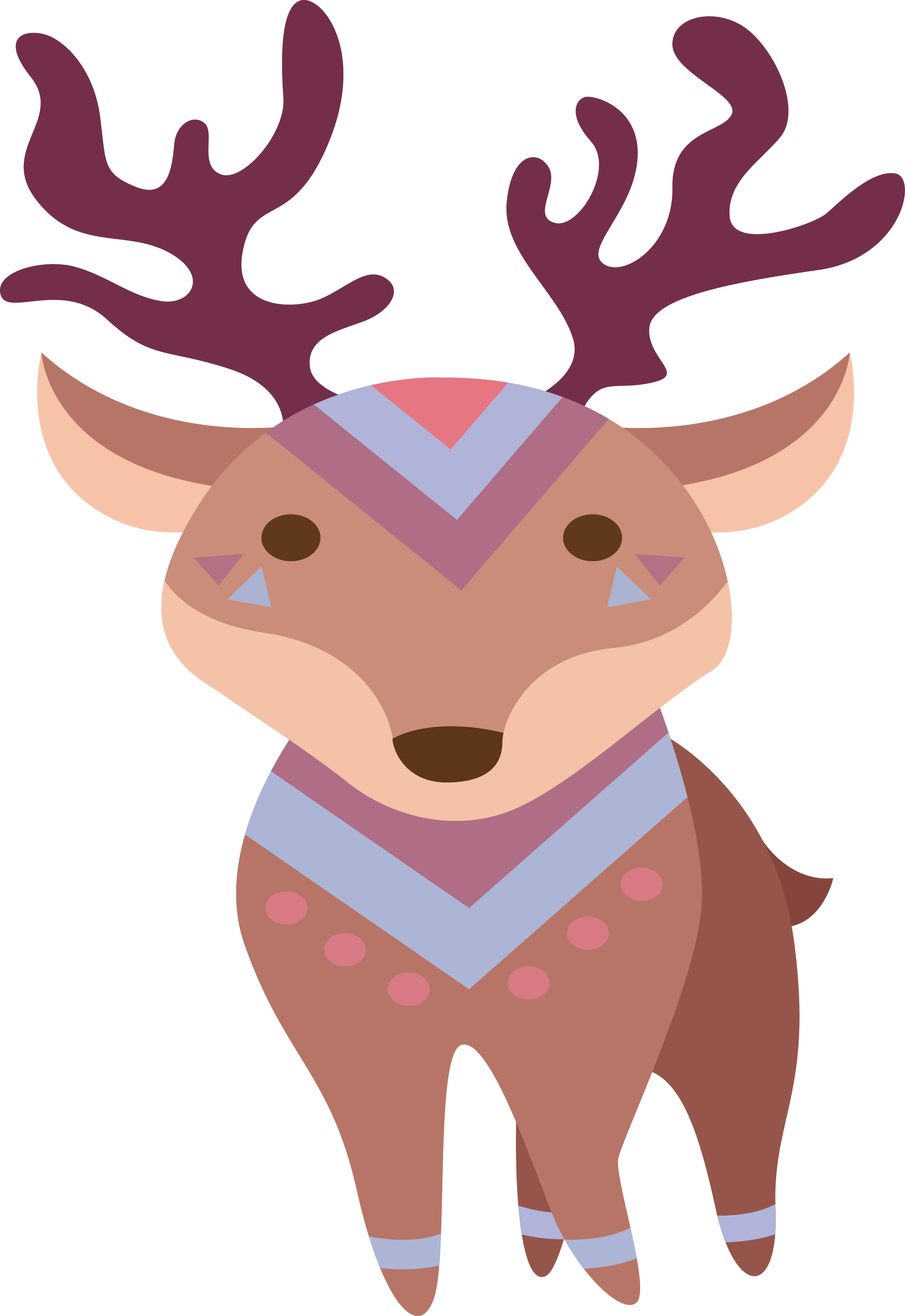 Sika Deer Cartoon - Sika Deer (2389x3476)
