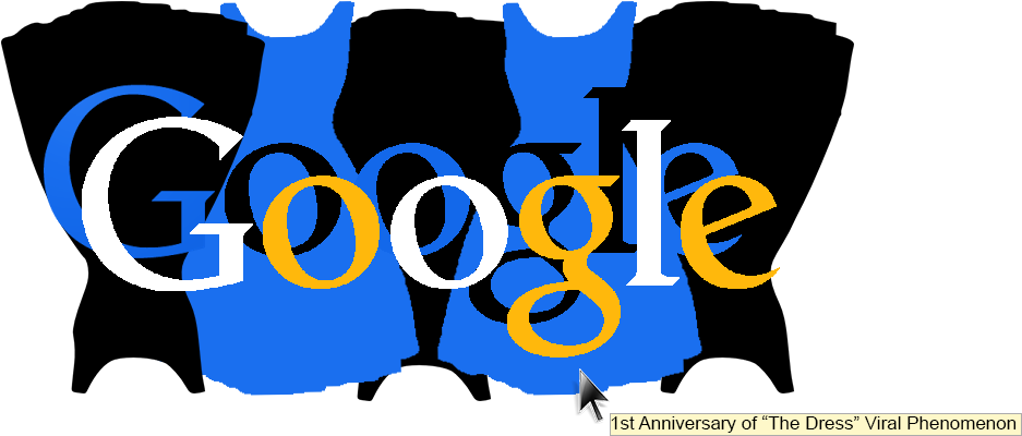 The Dress Google Doodle - Google Doodle (1152x576)
