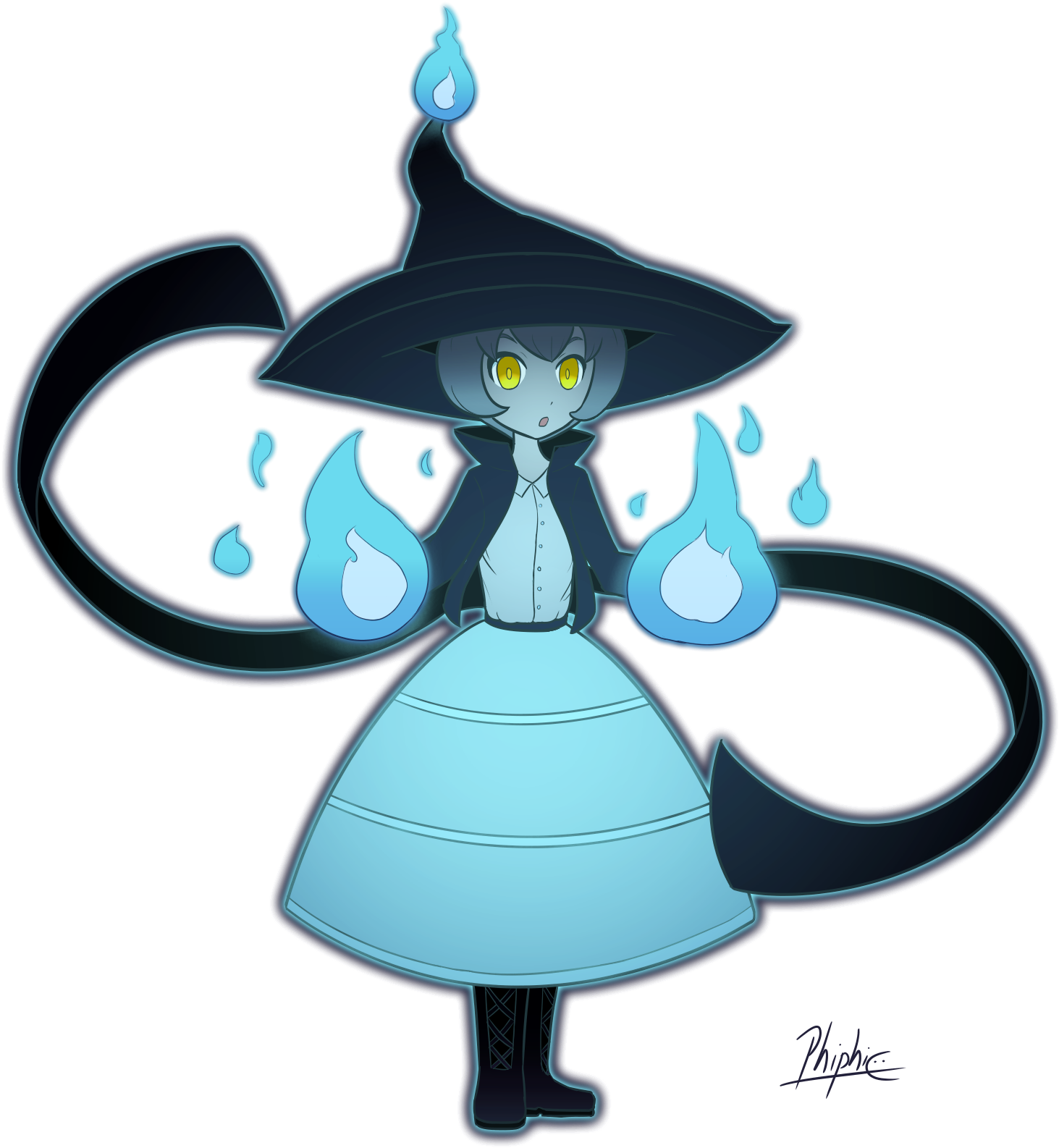 Lampent/melancolux Gijinka - Illustration (1600x1600)